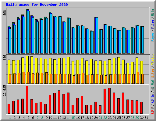 Daily usage for November 2020