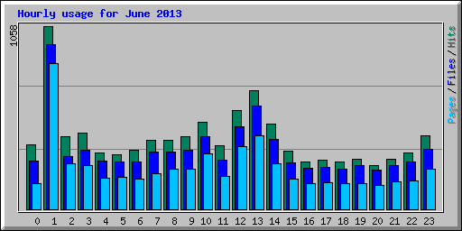 Hourly usage for June 2013