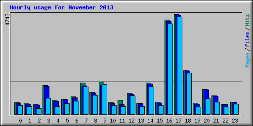 Hourly usage for November 2013