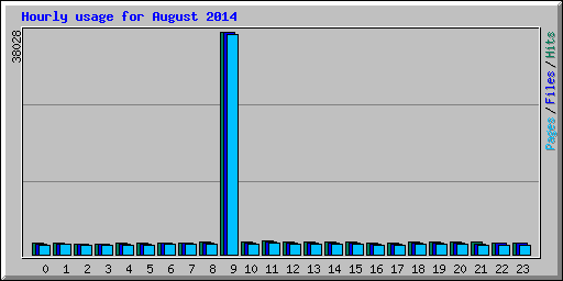 Hourly usage for August 2014