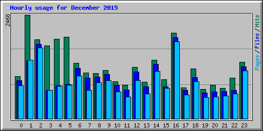 Hourly usage for December 2015