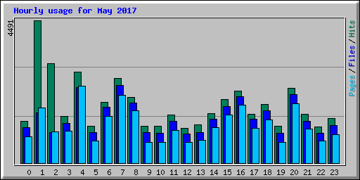 Hourly usage for May 2017