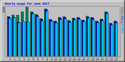 Hourly usage for June 2017