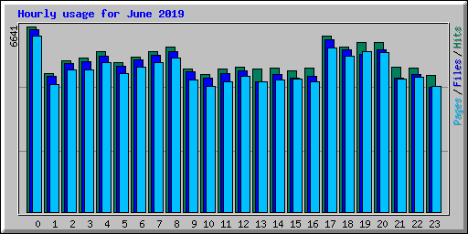 Hourly usage for June 2019