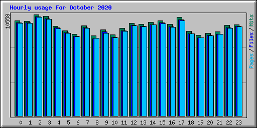 Hourly usage for October 2020