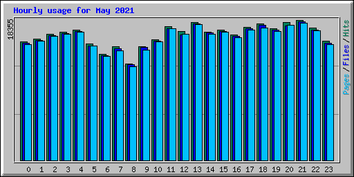 Hourly usage for May 2021