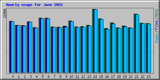 Hourly usage for June 2021