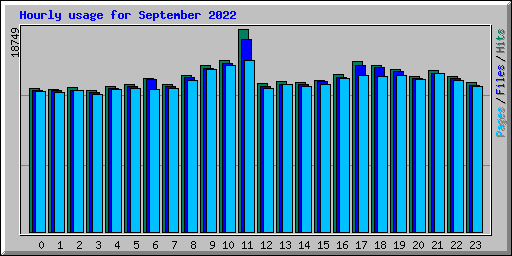 Hourly usage for September 2022